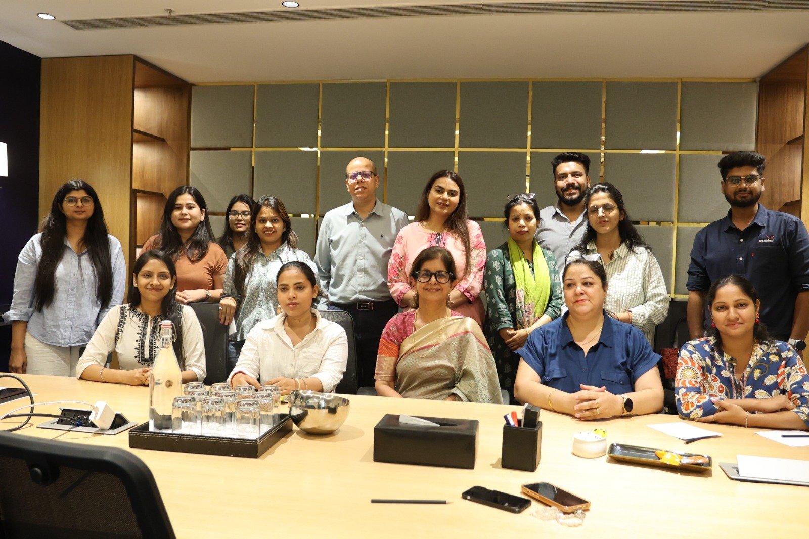Participants posing together at the Certificate Ceremony