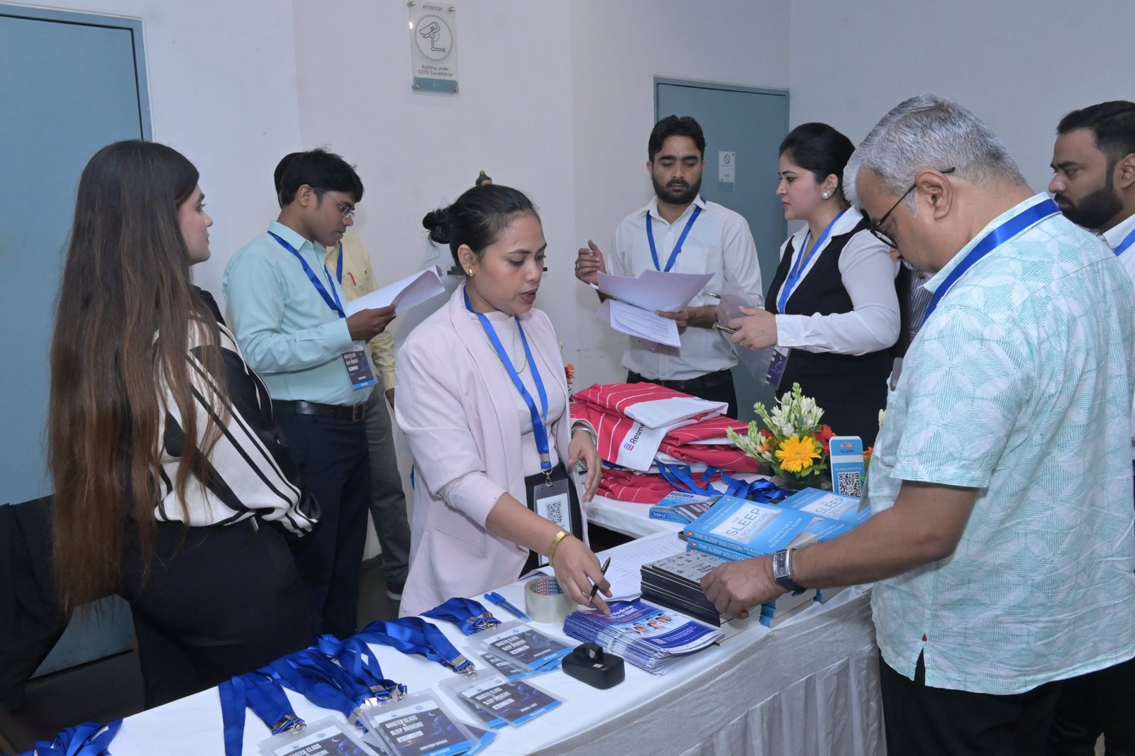 Registration desk at the Masterclass in Sleep Medicine